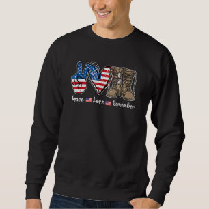 Sudadera Paz Amor Recuerdan Boots Combate Veterana De Bande