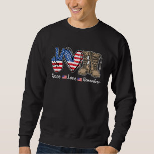 Sudadera Paz Amor Recuerdan Boots Combate Veterana De Bande