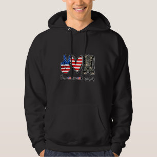 Sudadera Paz Amor Recuerdan Boots Combate Veterana De Bande
