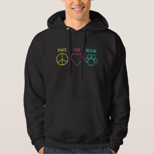 Sudadera Paz Amor Rescate Adopción Refugio Animal