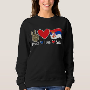 Sudadera Paz Amor Serbia Bandera Serbia Raíces Serbias