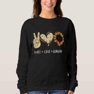 Sudadera Paz Amor Sunshine Sunflower Hippie Para Hombres Mu