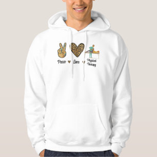 Sudadera Paz Amor Terapia Física PT Mes Terapia Leo