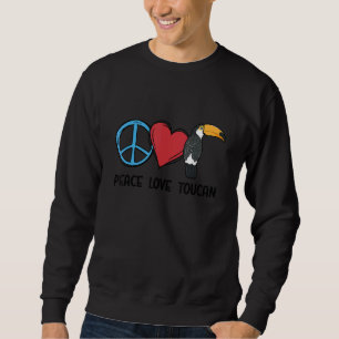 Sudadera Paz Amor Toucan Pájaro Tropical Turcanos