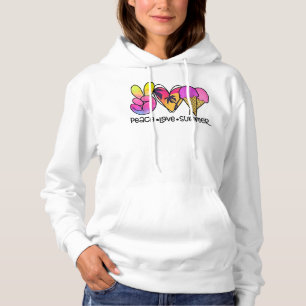 Sudadera Paz Amor Verano Ice Cream Beach Vacaciones