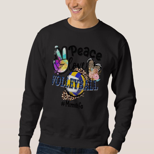 Sudadera Paz Amor Voleibol Moda Vida Mamá Abuela L (Anverso)