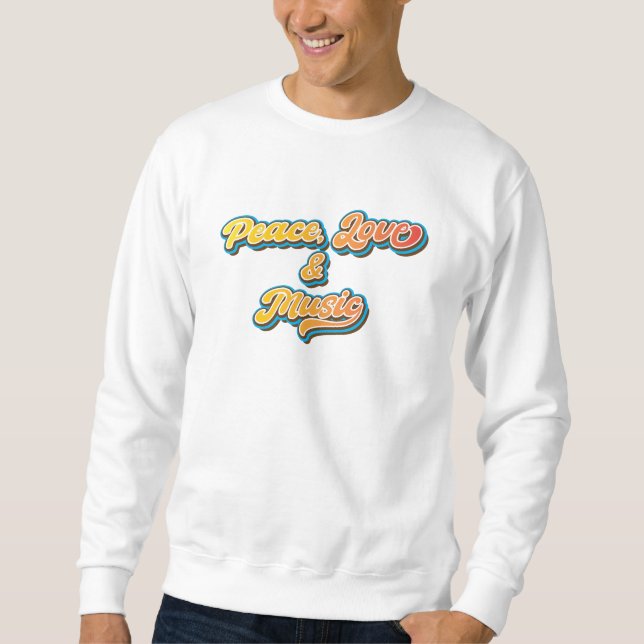 Sudadera Paz, amor y música (Anverso)