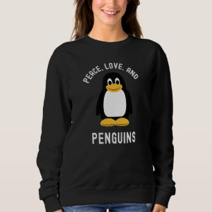Sudadera Paz Amor Y Pingüinos Ave Animal Lindo
