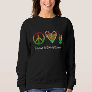 Sudadera Paz Amor Y Reggae Música Hombres Mujeres