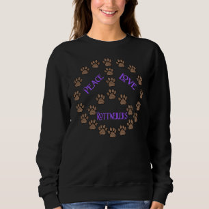 Sudadera Paz Amor Y Rottweiler
