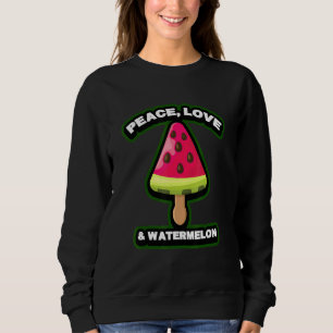 Sudadera Paz Amor y sandía Guay Vibe Tropical Verano
