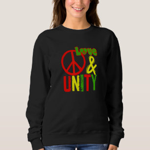 Sudadera Paz Amor y Unidad Jamaica Música Reggae Rasta Re