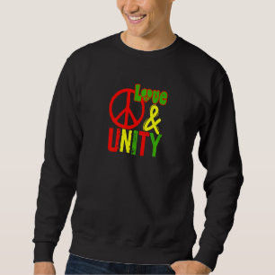 Sudadera Paz Amor y Unidad Jamaica Música Reggae Rasta Re
