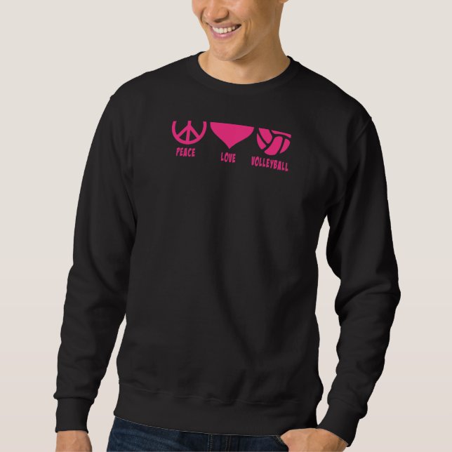 Sudadera Paz Amor Y Voleibol (Anverso)