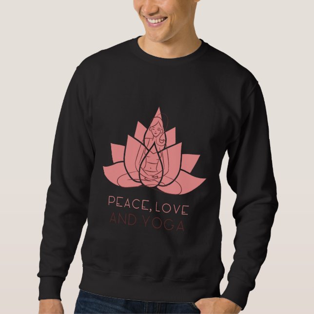 Sudadera Paz Amor Y Yoga Yoga Yoga Asana Namaste Yoga Life  (Anverso)