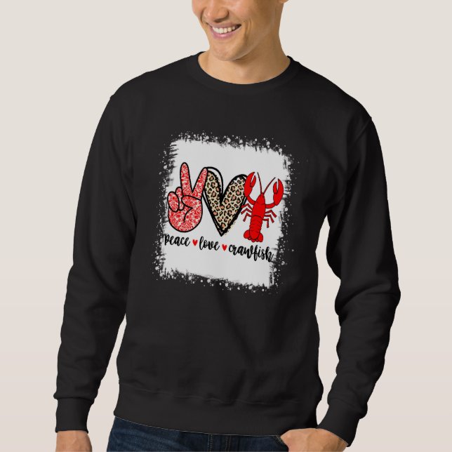 Sudadera Paz blanqueada Amor Crawfish Leopardo Mares de lan (Anverso)