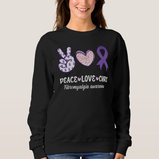 Sudadera Paz Cure Fibromialgia Conciencia Mes Warri (Anverso)