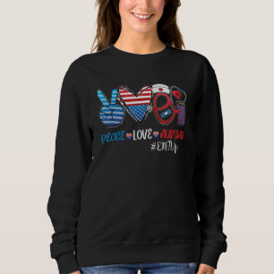 Sudadera Paz Enfermería Amor Emt Enfermera de la Vida Steth