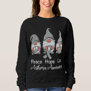 Sudadera Paz esperanza amor Cute gnomes Asma Conciencia Rib