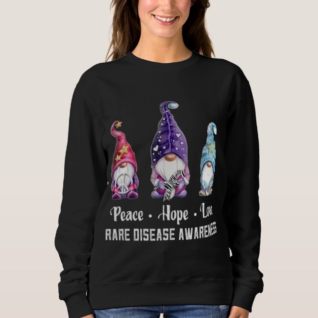 Sudadera Paz Esperanza Amor Gnomes Raras Conciencia de la E (Anverso)
