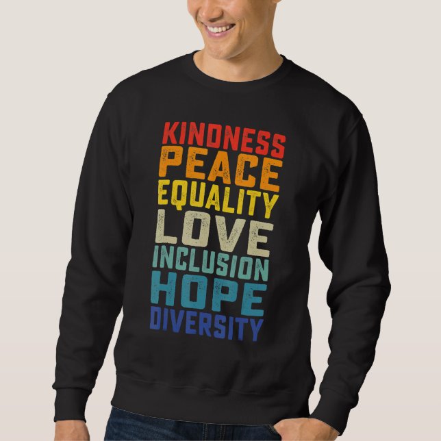 Sudadera Paz Inclusión Igualdad Diversidad Lgbt Prid (Anverso)