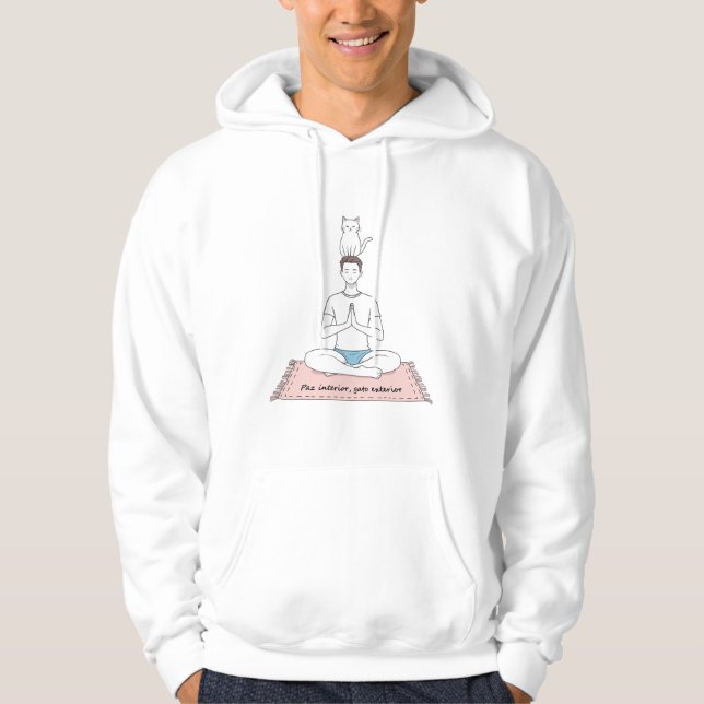 Sudadera Paz Interior, Gato Exterior (Anverso)