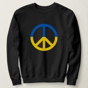 Sudadera Paz para Ucrania Colores de bandera azul amarilla