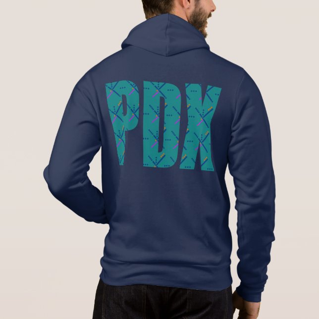 Sudadera PDX Portland Airport Carpet Text (Reverso)