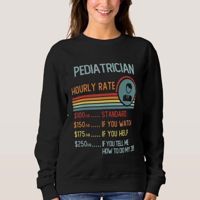 Sudadera Pe Teacher Hourly Rate T-Shirt Retro Job Title (Anverso)