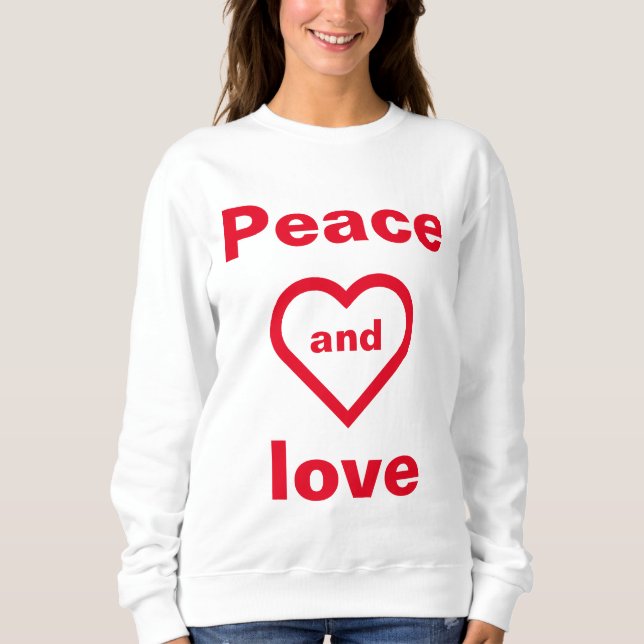 Sudadera peace and love (Anverso)