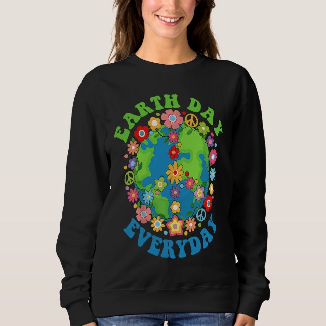 Sudadera Peace Earth Day Everyday 60s 70s Hippie Retro Envi (Anverso)