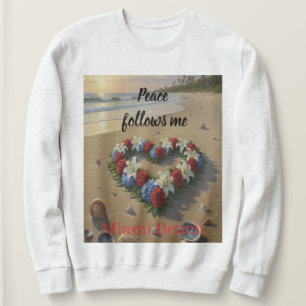 Sudadera Peace Follows Me Beautiful Beach Floral T-Shirt