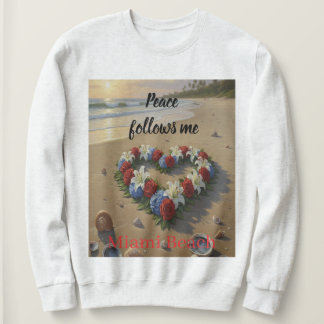 Sudadera Peace Follows Me Beautiful Beach Floral T-Shirt