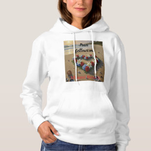 Sudadera Peace Follows Me Beautiful Beach Floral T-Shirt