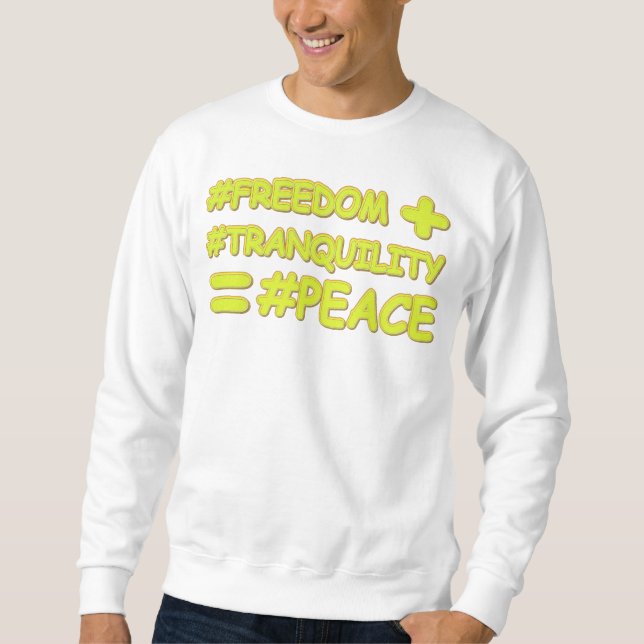 Sudadera "PEACE FORMULA EQUATION", diseño elegante. ¡Hazte  (Anverso)