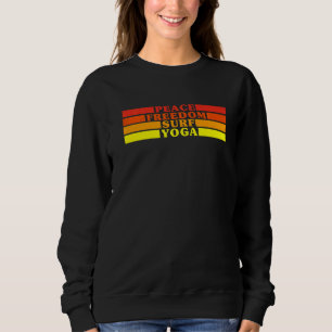 Sudadera Peace Freedom Surf Yoga Retro Strips Design