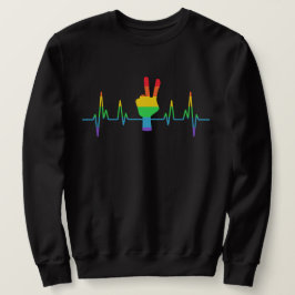 Sudadera Peace Gay Heartbeat LGBT