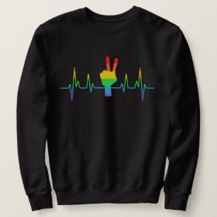 Sudadera Peace Gay Heartbeat LGBT