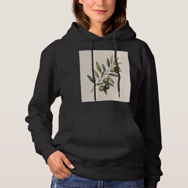 Sudadera Peace Grows Here | Vintage Olive Branch Botanical  (Anverso)