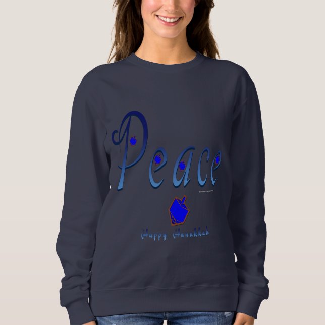 Sudadera Peace Hanukkah Ladies Sweshirt (Anverso)