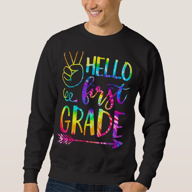 Sudadera Peace Hello Primer Grado De Vuelta Al Colegio (Anverso)