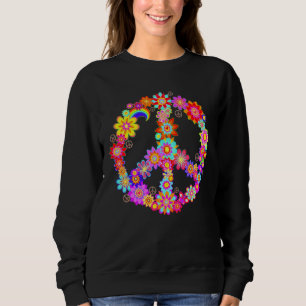 Sudadera Peace Love 60 S 70 S Hippie Costume Colorful Flow