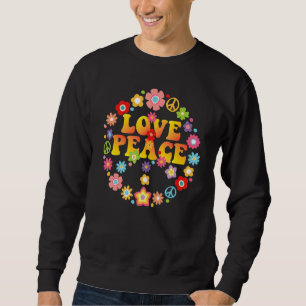 Sudadera Peace Love 60's 70s Tie Die Groovy Hippie Costume 