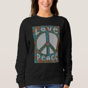 Sudadera Peace Love 60's 70s Tie Die Groovy Hippie Costume