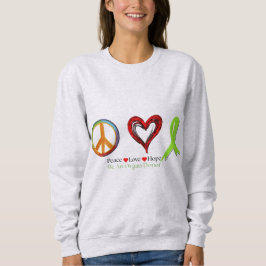 Sudadera Peace Love and Hope Organ Donation Saves Lives