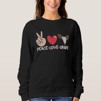 Sudadera Peace Love Animals Exotic Wildlife Cute Okapi Anim