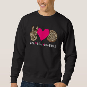 Sudadera Peace Love Basketball Ball Game Col Hoops