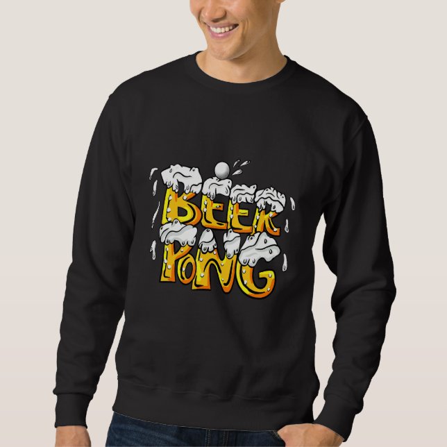 Sudadera Peace Love Beer Pong Beer Pong Being Game Fun P (Anverso)