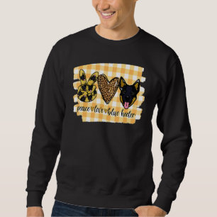 Sudadera Peace Love Blue Heeler Dog Mom Mama Western Farm C