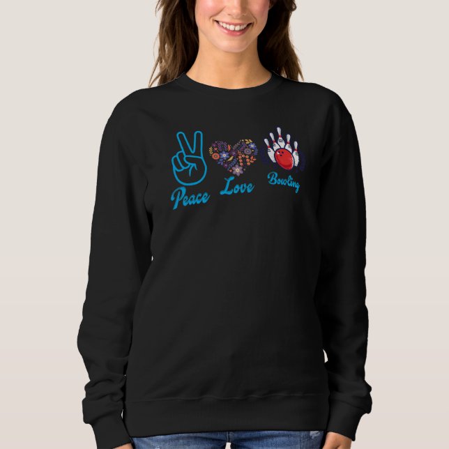 Sudadera Peace Love Bowler (Anverso)